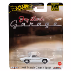 Hot Wheels Pop Culture Jay Leno's Garage 1968 Mazda Cosmo Sport, Car, 3 yr(s), Metal, Plastic, White