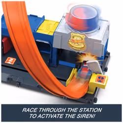 Hot Wheels City Super Police Station Playset with 1:64 Scale Police Toy Car & Adjustable Track Loop - Additional view 4