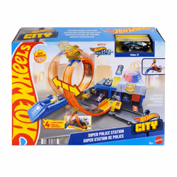Hot Wheels City Super Police Station Playset with 1:64 Scale Police Toy Car & Adjustable Track Loop - Additional view 5