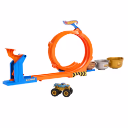 Hot Wheels Monster Trucks Loop-And-Flip Trophy Challenge Playset & Die-Cast Bigfoot Toy Truck, Play vehicle track, 4 yr(s), M ...