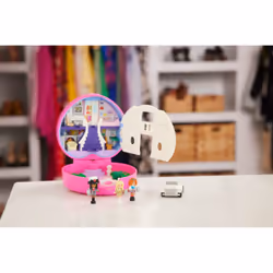 Polly Pocket Micro Dolls and Playset, Collector Clueless Compact with Toy Car, Hat and Phone Accessories