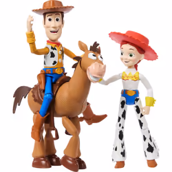 Mattel Disney Pixar Storytellers Toy Story 3-Pack of Woody  Jessie & Bullseye  4-inch Authentic Posable Figures  Key Character Collectibles
