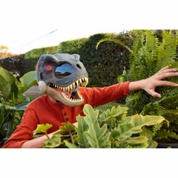 Jurassic World Rebirth T-Rex Rage N Roar Mask with LED Light Up Eyes Feature, 3 Level Effects