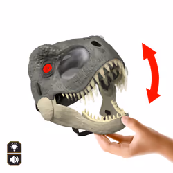 Jurassic World Rebirth T-Rex Rage N Roar Mask with LED Light Up Eyes Feature, 3 Level Effects - Additional view 4