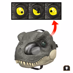 Jurassic World Rebirth T-Rex Rage N Roar Mask with LED Light Up Eyes Feature, 3 Level Effects - Additional view 5