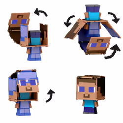 Minecraft FLIPPIN' FIGS Steve in Enchanted Armor + Steve
