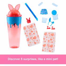 Barbie Pop Reveal Series Doll & Accessories Set  Shakes Series  Scented Bright Bunny Scented Fashion Doll & Pet  8 Surprises Include Color Change