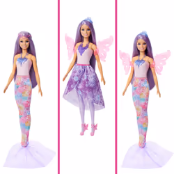 Barbie Doll Fantasy Fashion Pack with Accessories Including Mermaid Tail, Fairy Wings, & Necklaces - Additional view 5
