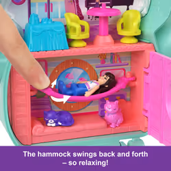 Polly Pocket Set Sail Kitty Compact Playset with 1 Micro Doll and Pet Cats, Travel Toy with Food & Styling Accessories - Additional view 4