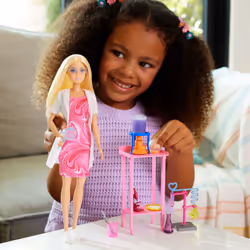 Barbie Scientist Doll and Accessories with Blonde Fashion Doll, Lab Table, & Color-Change Accessories