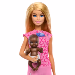 Barbie Baby Doctor Doll with Blonde Fashion Doll, 1 Baby Doll, Furniture & Accessories - Additional view 6