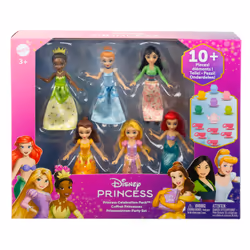 Disney Princess PRINCESS CELEBRATION PACK Small Doll Set, Fashion doll, Female, 3 yr(s), Girl, Multicolour