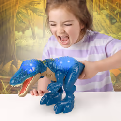 Fisher-Price Imaginext Jurassic World Growl & Glow Baryonyx Dinosaur Toy with Lights Sounds & Chomping Action