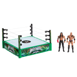 WWE Bloodlines Rules Playset with Ring & 2 Action Figures, Includes The Rock & Roman Reigns