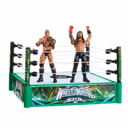 WWE Bloodlines Rules Playset with Ring & 2 Action Figures, Includes The Rock & Roman Reigns