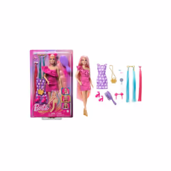 Barbie Fun & Fancy Hair Doll with Extra-Long Colorful Blonde Hair and Styling Accessories, Fashion doll, Female, 3 yr(s), Gir ...