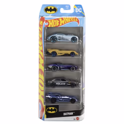 Hot Wheels Batman 5-Pack, Set of 5 Batman-themed 1:64 Scale Toy Cars