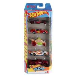 Hot Wheels Let’s Race 5-Pack, Set of 5 1:64 Scale Die-Cast Toy Race Cars from the Netflix Series