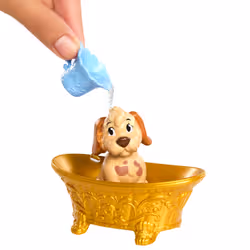 Disney Princess Bathe & Brush Belle Fashion Doll & Dog Figure with Color Change & Accessories - Additional view 3