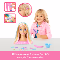 Barbie Doll Styling Head, Blonde Hair with 20+ Hair Styling Accessories - Additional view 8