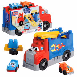 MEGA BLOKS First Builders Build & Race Rig Toy Blocks (19 Pieces) for Toddler, Building set, 1 yr(s), Plastic, 19 pc(s)