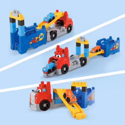 MEGA BLOKS First Builders Build & Race Rig Toy Blocks (19 Pieces) for Toddler - Additional view 4