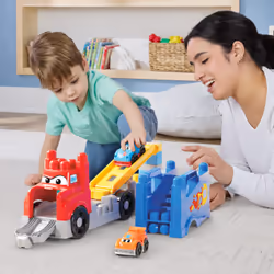 MEGA BLOKS First Builders Build & Race Rig Toy Blocks (19 Pieces) for Toddler - Additional view 6