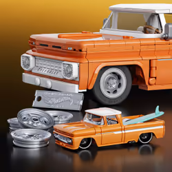 Mattel Brick Shop Hot Wheels Custom ’62 Chevy Pickup Building Toy Kit (858 Pieces), for Collectors - Additional view 5