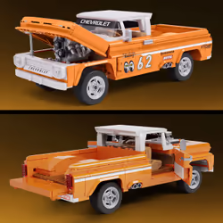 Mattel Brick Shop Hot Wheels Custom ’62 Chevy Pickup Building Toy Kit (858 Pieces), for Collectors - Additional view 6