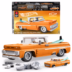 Mattel Brick Shop Hot Wheels Custom ’62 Chevy Pickup Building Toy Kit (858 Pieces), for Collectors - Additional view 7
