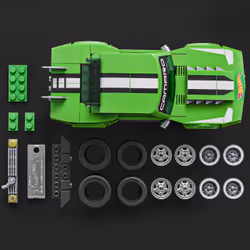 Mattel Brick Shop Hot Wheels Custom ’68 Camaro Building Toy Kit (289 Pieces), for Collectors - Additional view 4