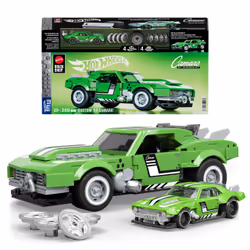 Mattel Brick Shop Hot Wheels Custom ’68 Camaro Building Toy Kit (289 Pieces), for Collectors - Additional view 7
