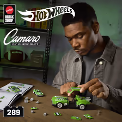 Mattel Brick Shop Hot Wheels Custom ’68 Camaro Building Toy Kit (289 Pieces), for Collectors - Additional view 8
