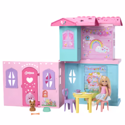 Barbie Chelsea Family & Friends Pop-Up House Playset & Doll