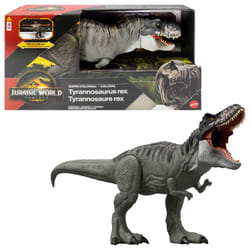 Mattel Jurassic World Rebirth Super Colossal Tyrannosaurus Rex Action Figure, T-Rex Dinosaur Movie Toy