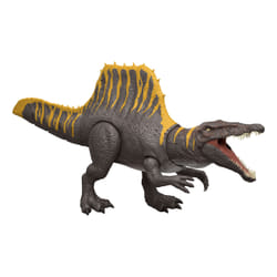 Jurassic World Rebirth Tail Thrasher Spinosaurus Action Figure, Dinosaur Toy with 2 Attack Moves