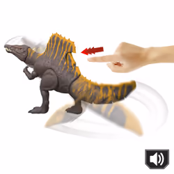 Jurassic World Rebirth Tail Thrasher Spinosaurus Action Figure, Dinosaur Toy with 2 Attack Moves - Additional view 4