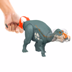Mattel Jurassic World Rebirth Wild Roar Maiasaura Dinosaur Toy, Tail Controlled Attack Chomp & Sound
