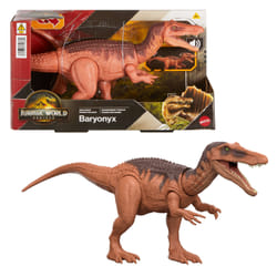 Mattel Jurassic World Rebirth Wild Roar Baryonyx Dinosaur Toy, Tail Controlled Attack Chomp & Sound