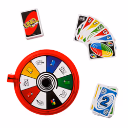 Mattel UNO Spin Card Game for Kid, Adult & Family Nights, Classic Play with Spinner - Additional view 6