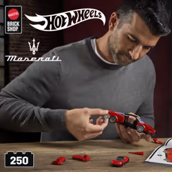 Mattel Brick Shop Hot Wheels Maserati MC20 Building Toy Kit (250 Pieces), for Collectors - Additional view 8