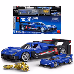 Mattel Brick Shop Hot Wheels Cadillac Project GTP Hypercar Building Toy Kit (236 Pieces), for Collectors, Building set, 10 yr ...