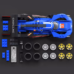 Mattel Brick Shop Hot Wheels Cadillac Project GTP Hypercar Building Toy Kit (236 Pieces), for Collectors - Additional view 5