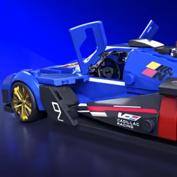 Mattel Brick Shop Hot Wheels Cadillac Project GTP Hypercar Building Toy Kit (236 Pieces), for Collectors - Additional view 7