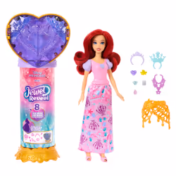 Disney Princess Jewel Reveal Ariel Fashion Doll w/ 8 Surprises Including Gem Box & 10 Accessories - Additional view 2