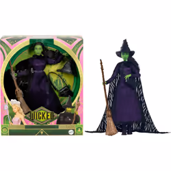 Mattel Universal Wicked Deluxe Elphaba Fashion Doll & Accessories  Movie-Inspired Look with Braided Hair & Posability