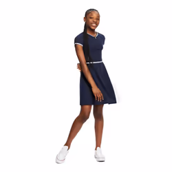 Tommy Hilfiger Girls' Short Sleeve Sporty Flag Taping Dress  Classic S