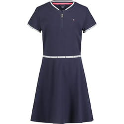 Tommy Hilfiger Girls' Short Sleeve Sporty Flag Taping Dress  Classic S