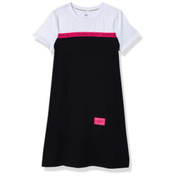 Calvin Klein Girls' Performance Dress  Pull-On Style with Crew-Neck Ne