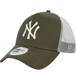 New Era New York Yankees 9FORTY A-Frame MLB Baseball Trucker Cap Hat - Khaki